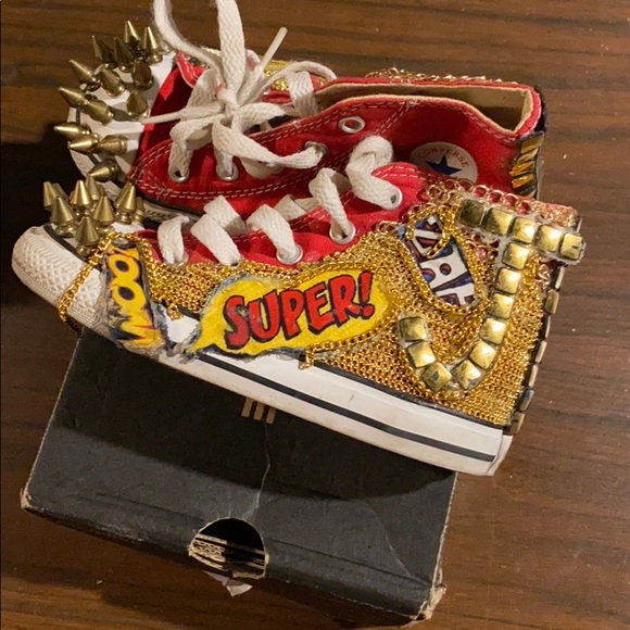 Converse bling iron man rivets gold - Picture 4 of 8